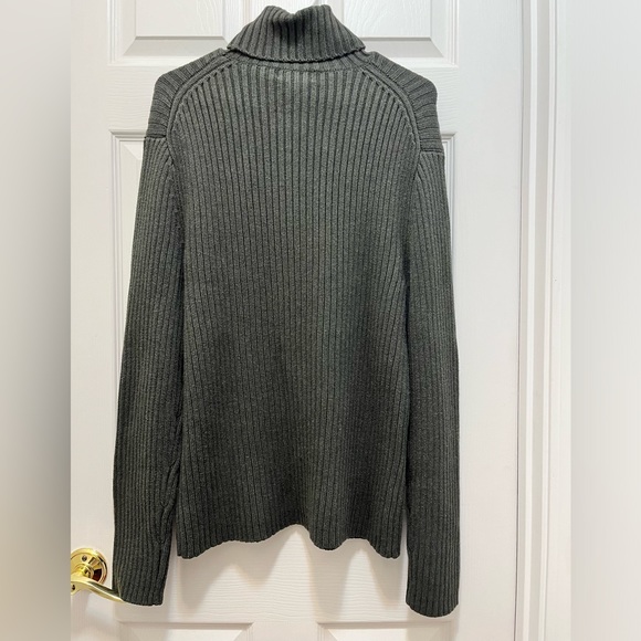 Banana Republic Cotton Ribbed Turtleneck Sweater Size Large - Picture 2 of 4